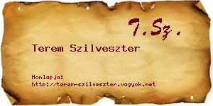 Terem Szilveszter névjegykártya